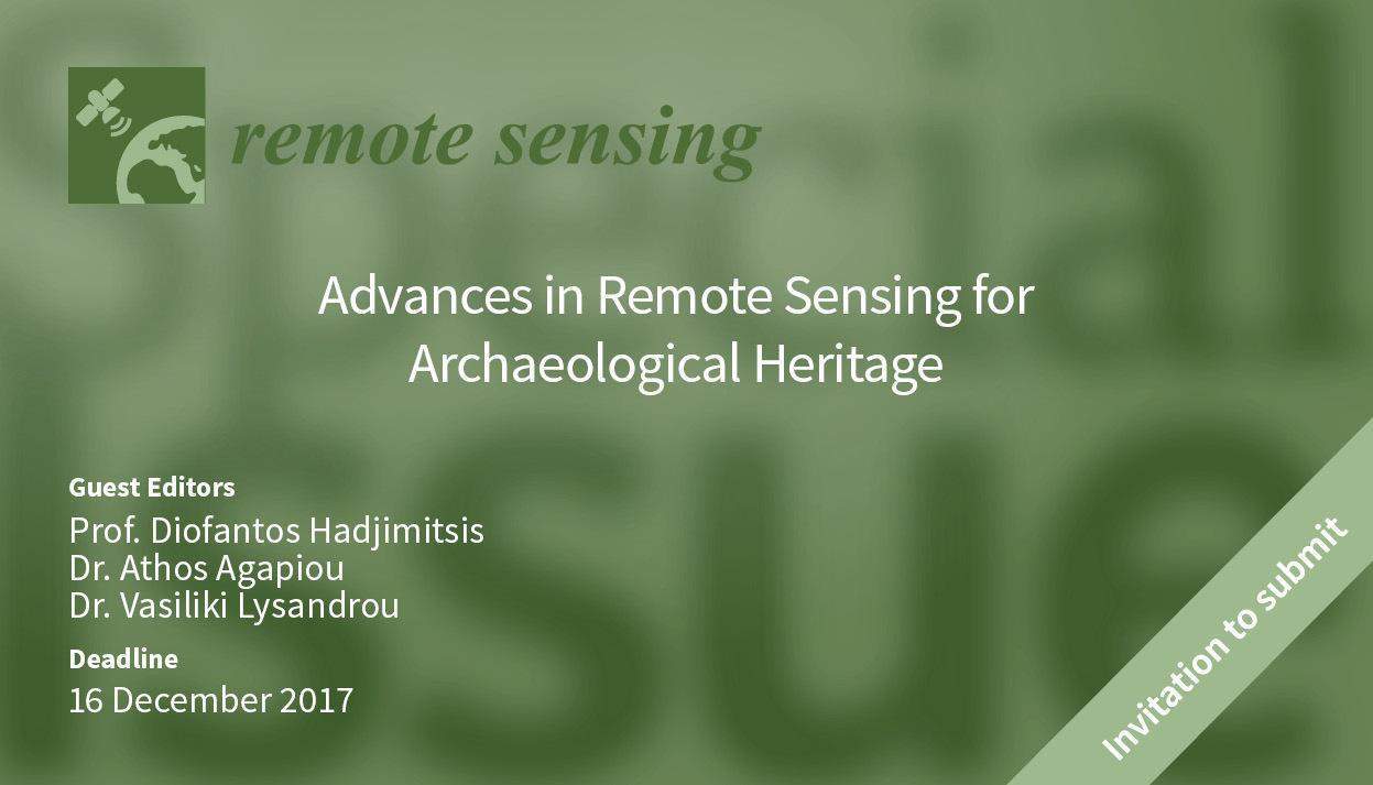 Advances in #RemoteSensing for Archaeological Heritage
